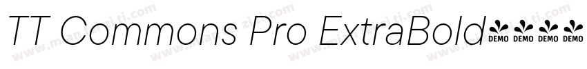 TT Commons Pro ExtraBold字体转换